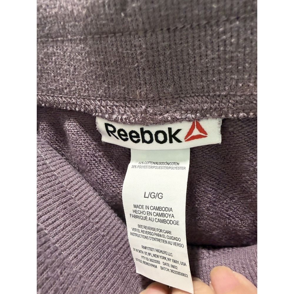 Reebok Women's L Jogger Sweatpants Purple Lilac Cargo Pocket Colorblock 2022 - Picture 4 of 4